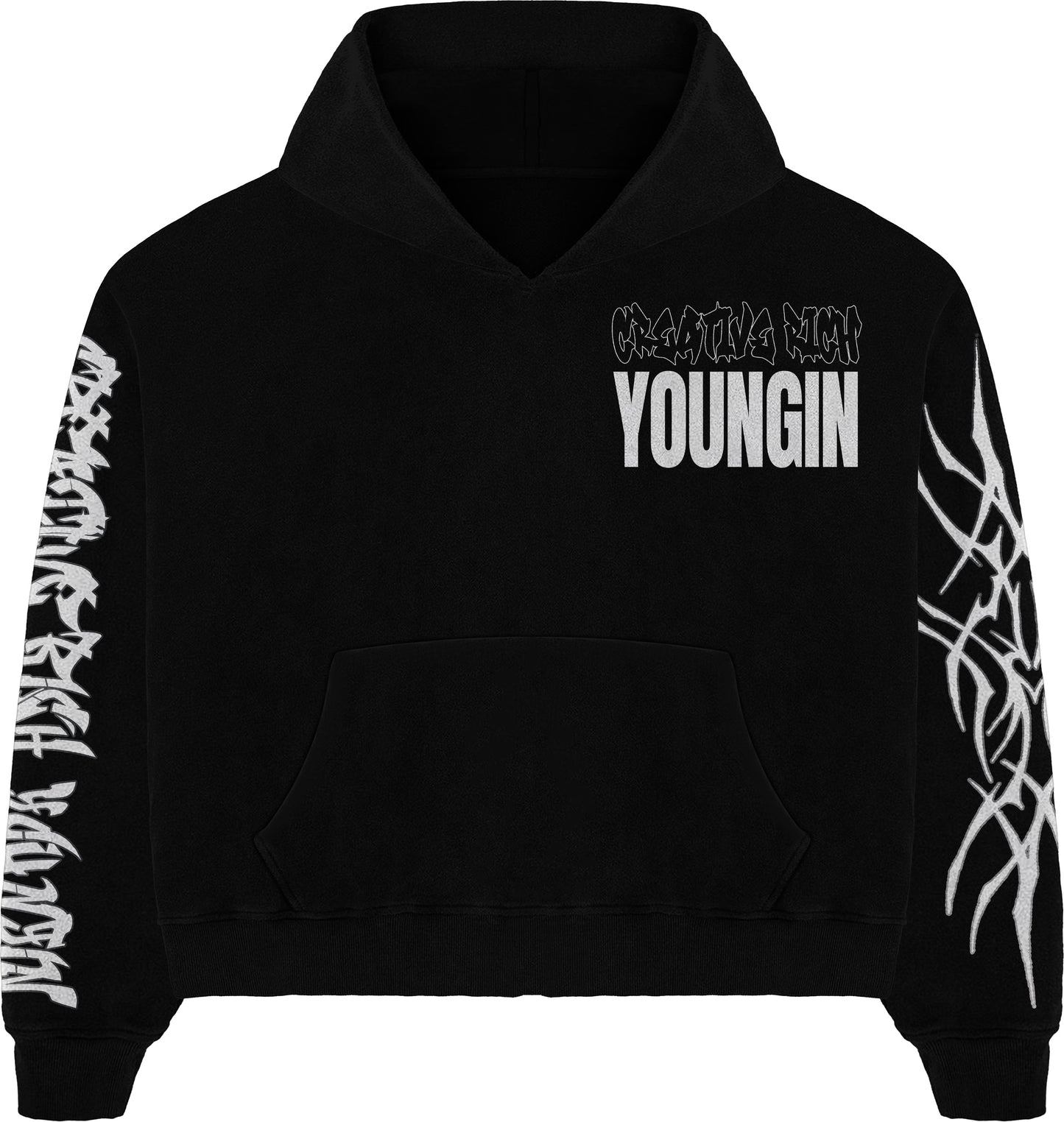 BLACK C.R.Y HOODIE