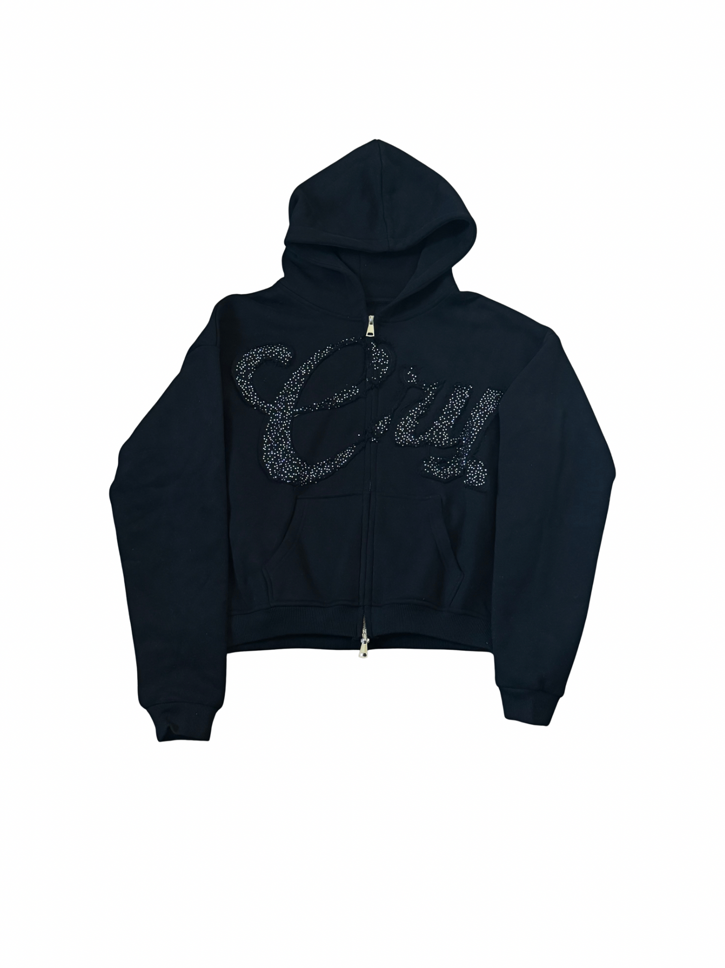 CRY RHINESTONE HOODIE