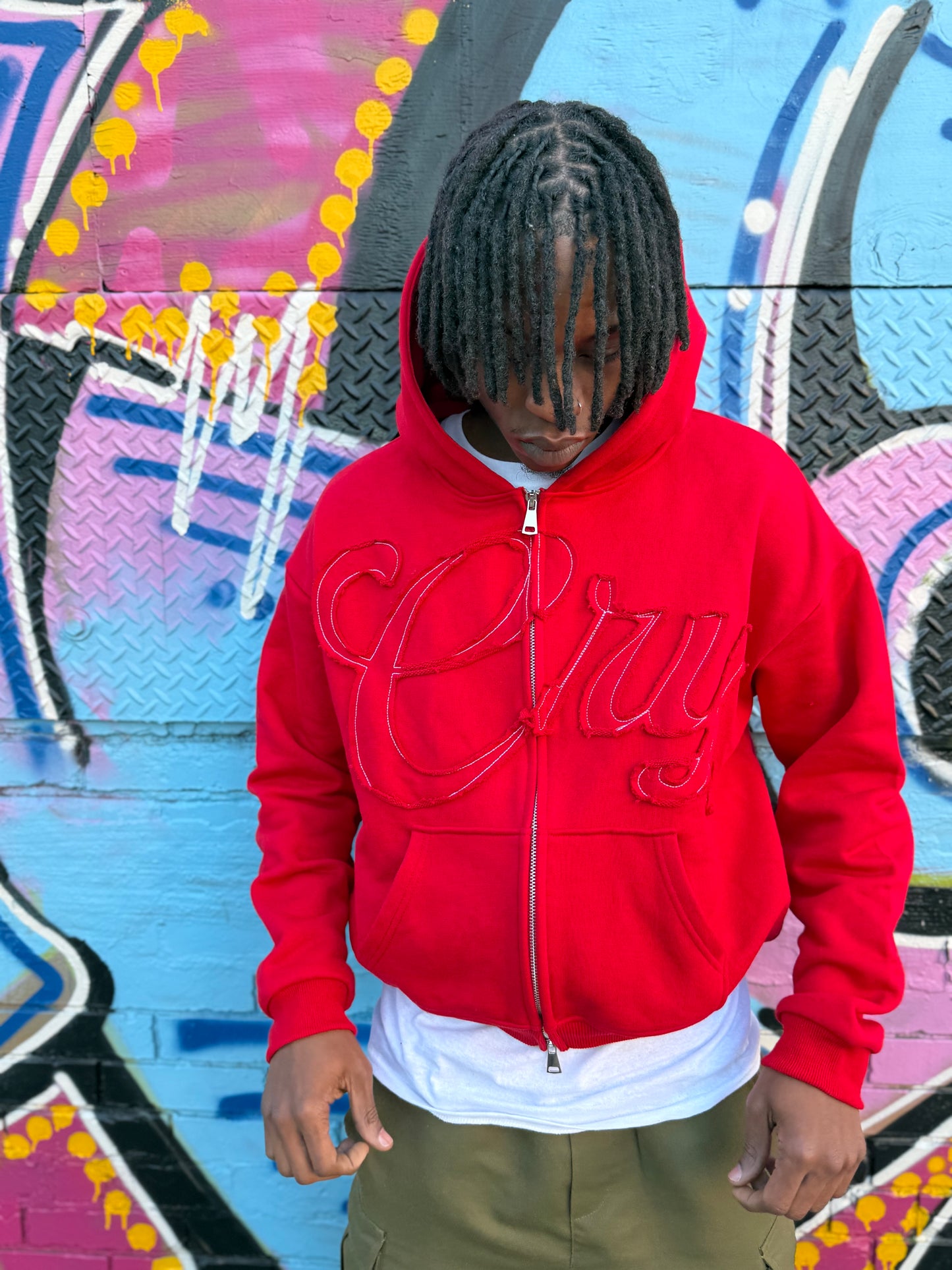 RED C.R.Y HOODIES