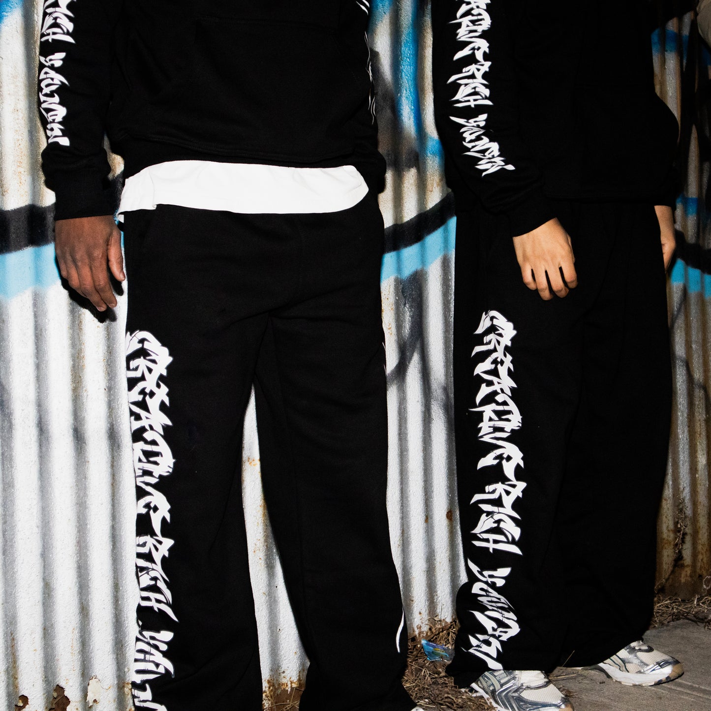 BLACK C.R.Y GLOW IN THE DARK SWEATPANTS
