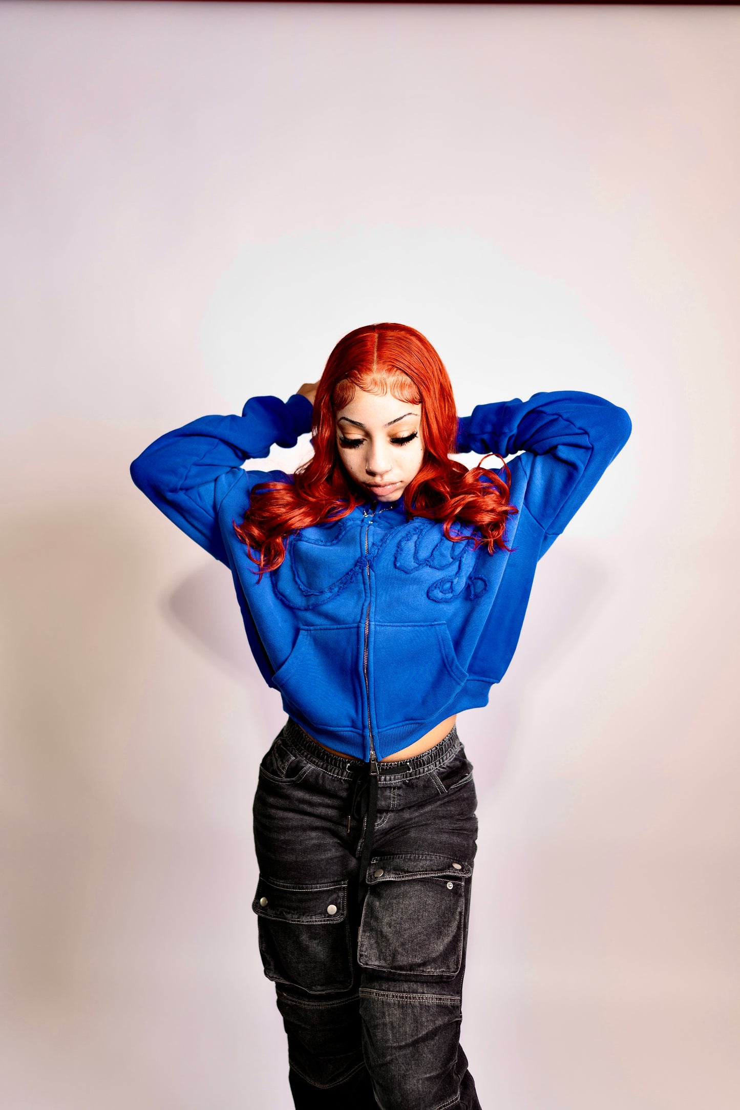 CRY BLUE WASHED HOODIE