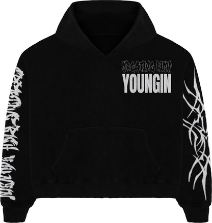 BLACK C.R.Y HOODIE