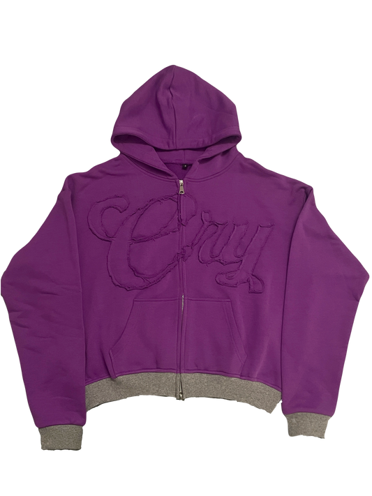 PURPLE C.R.Y HOODIES