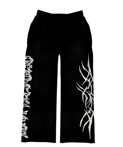 BLACK C.R.Y GLOW IN THE DARK SWEATPANTS