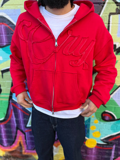 RED C.R.Y HOODIES