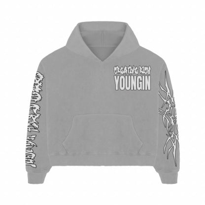 Grey C.R.Y HOODIE