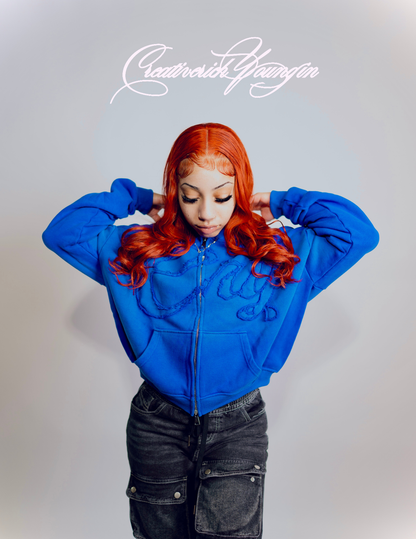 CRY BLUE WASHED HOODIE