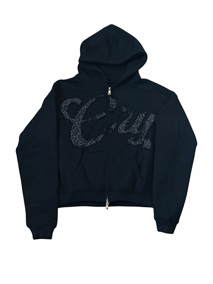CRY RHINESTONE HOODIE