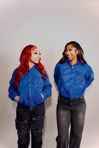 CRY BLUE WASHED HOODIE