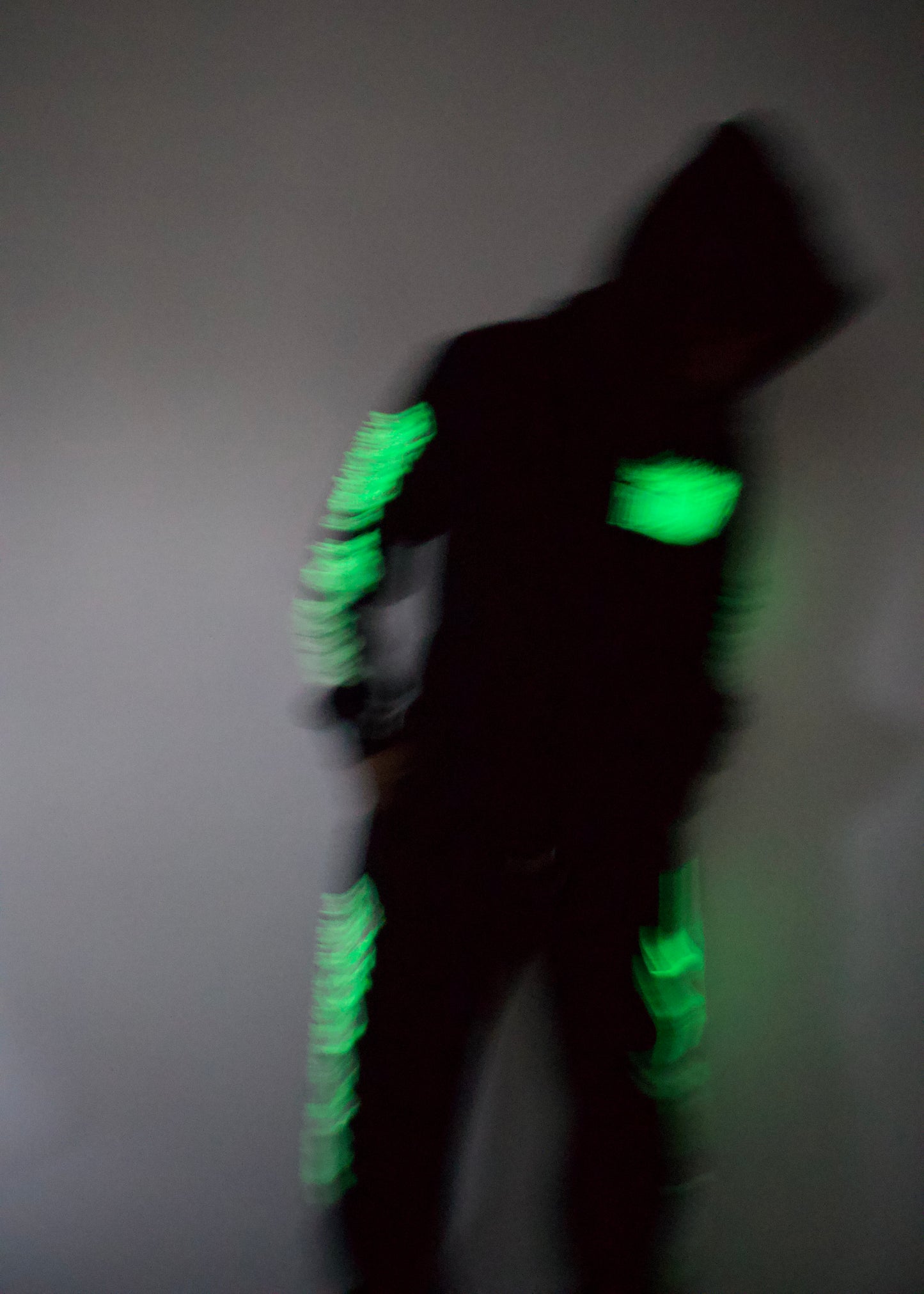 BLACK C.R.Y HOODIE GLOW IN THE DARK