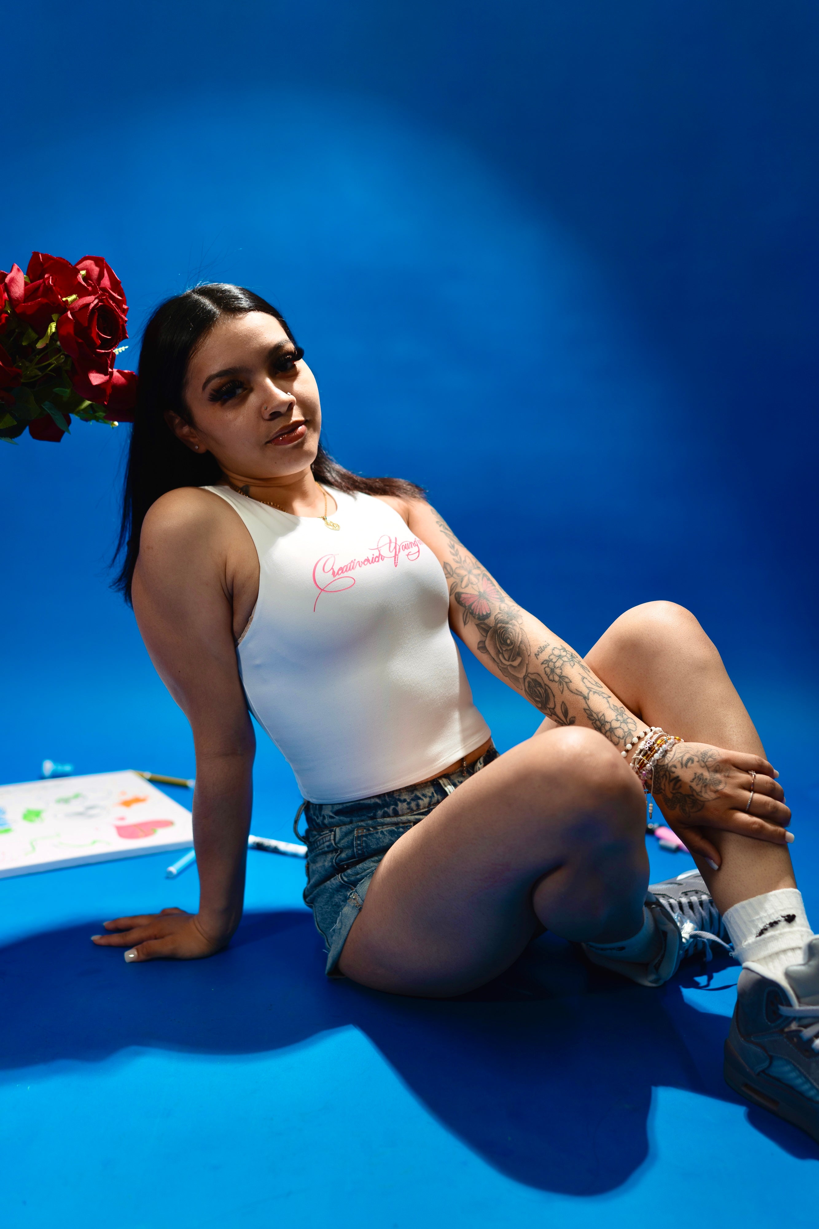 White women tank tops collection limited