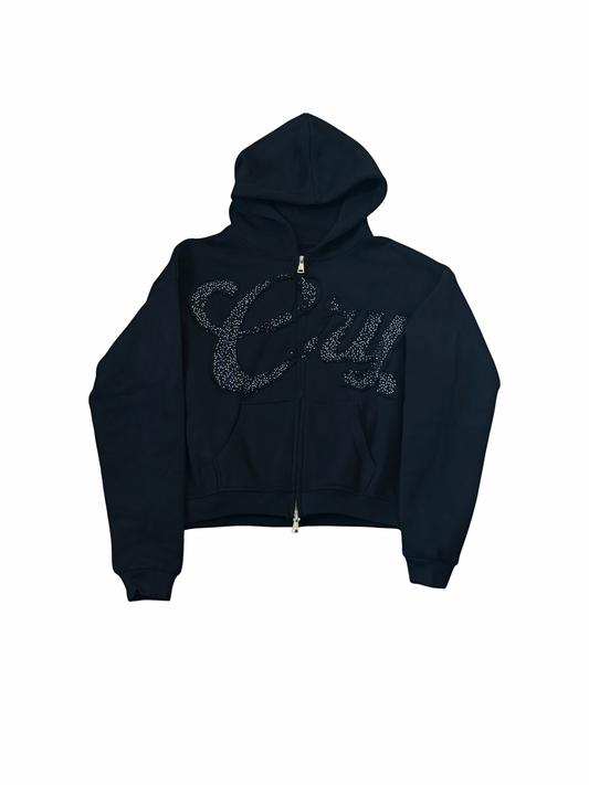 CRY RHINESTONE HOODIE