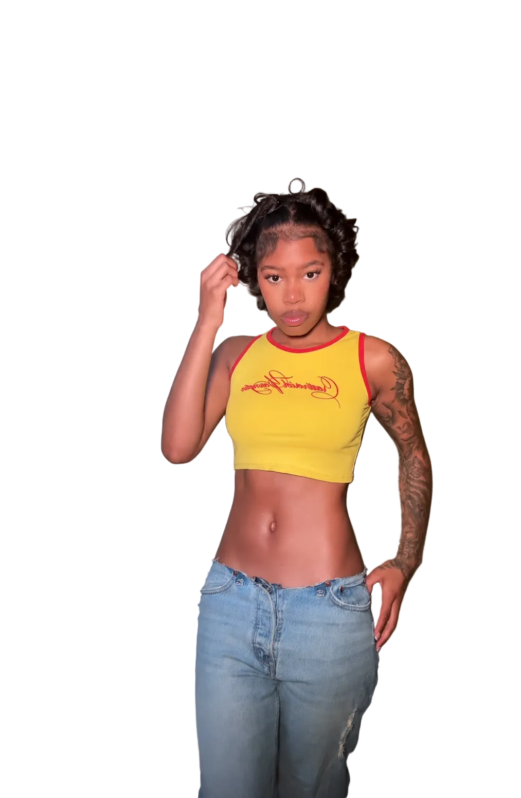 YELLOW WOMEN TANK TOP