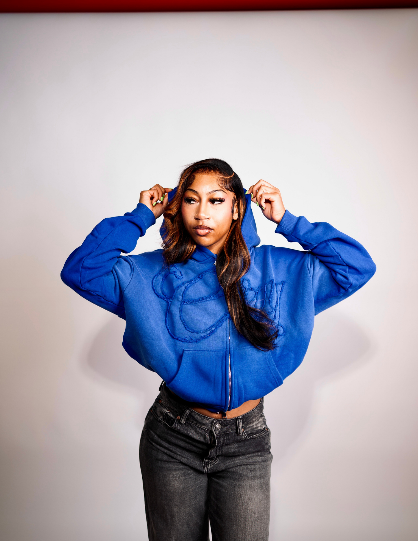 CRY BLUE WASHED HOODIE