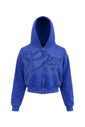 CRY BLUE WASHED HOODIE