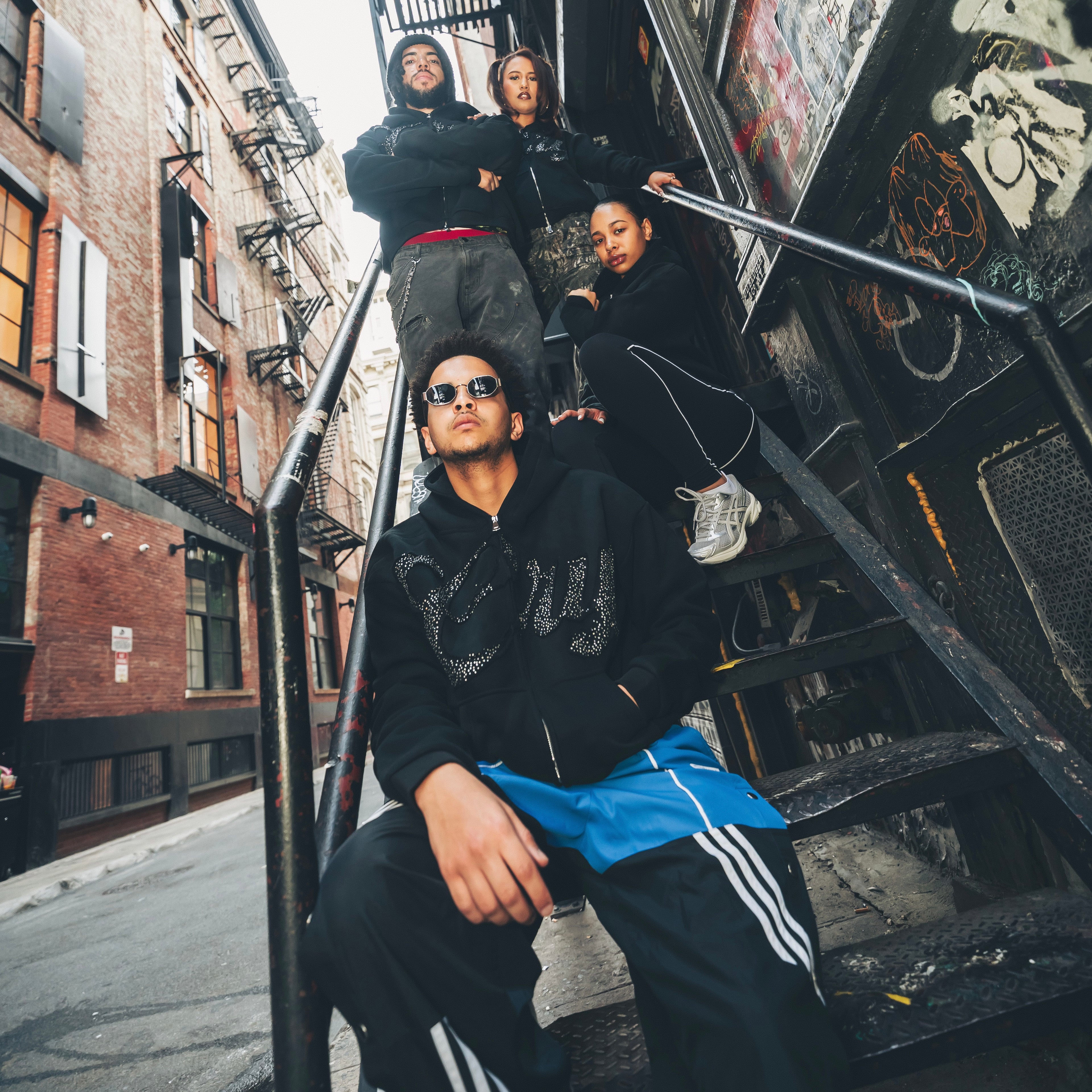 CRY RHINESTONE HOODIE